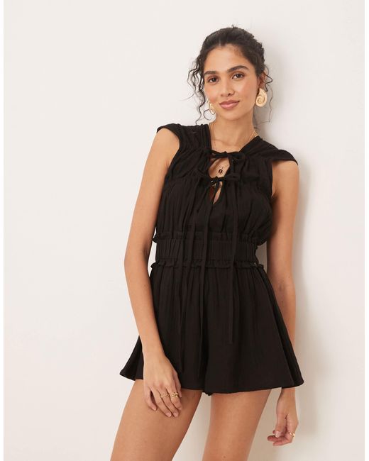 ASOS Natural – zweilagiger playsuit