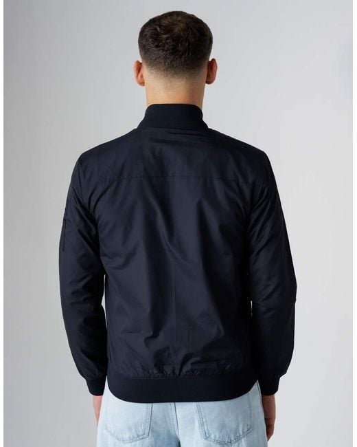 French Connection Blue Ma1 Technical Zip Bomber Jacket for men