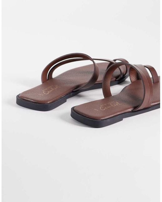 New Look Brown Toe Loop Sandal