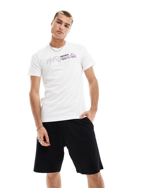 Airphoria - t-shirt à motif imprimé au dos Nike pour homme en coloris White