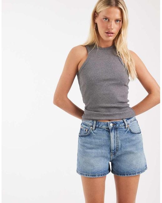 & Other Stories Blue Loose Fit Denim Shorts