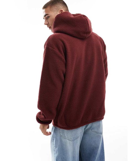 Levi's Red Sherpa Hoodie for men