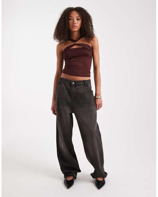 Edikted Red Rivera Ring Cut Out Top
