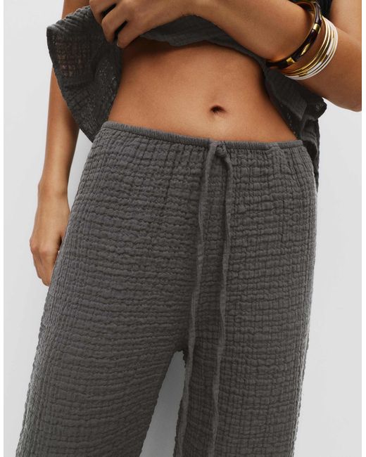 Pantalon champêtre effet froissé - chiné Pull&Bear en coloris Gray