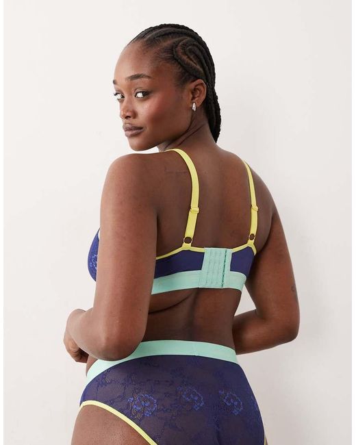 Lemonade Dolls Blue Fuller Bust Trilogy Lace Bralette