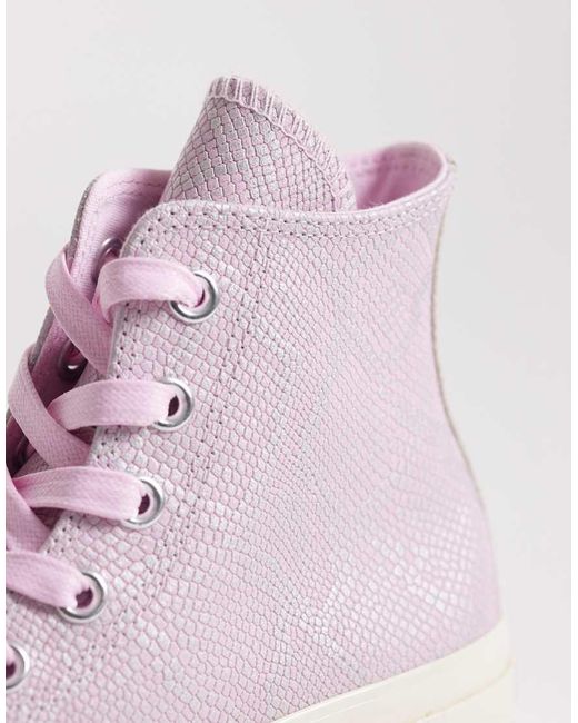 Converse Pink Chuck 70 Hi Suede Trainers