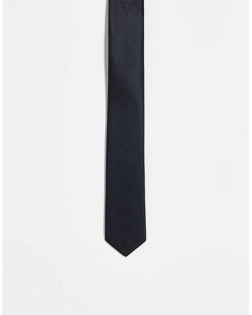 Corbata Estrecha De Satén En De ASOS de hombre de color Blue