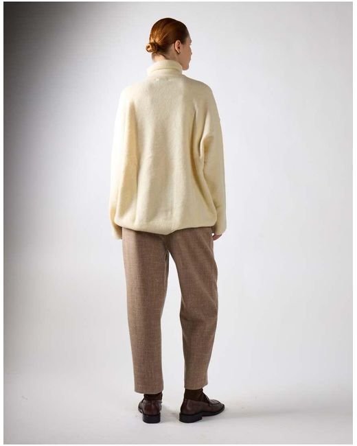 NARRATED Natural High Waist Tapered Trousers