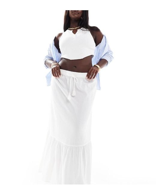 Vero Moda White Boho Maxi Skirt