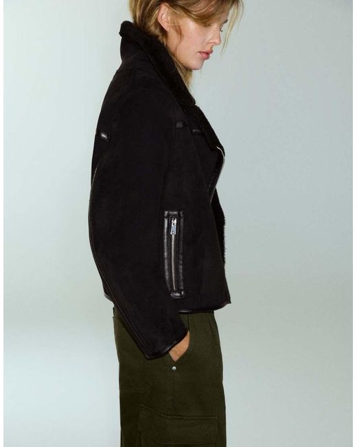 Giacca Double-Face Nera di Pull&Bear in Green