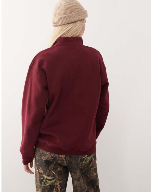 Columbia Red Meridian Creek Quarter Zip Fleece