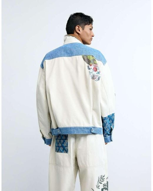 Cappotto Patchwork di Desigual in White da Uomo