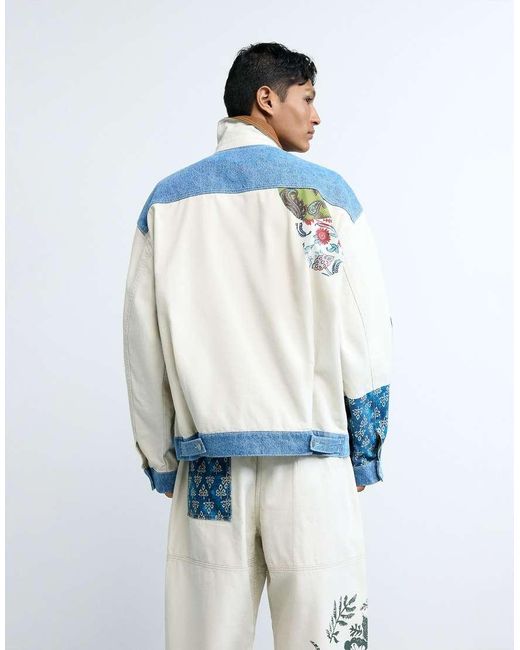 Desigual Jas Met Patchwork in het White voor heren