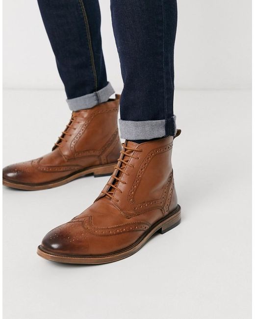 KG by Kurt Geiger Brown Kg By Kurt Geiger Brogue Boots for men
