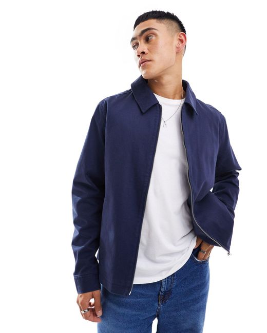 ASOS Blue Harrington Jacket for men