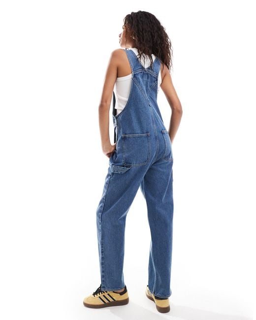 Monki Blue – jeans-latzhose