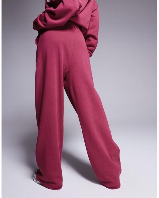 ASOS Pink Weekend Collective Oversized Jogger Co-Ord With Varsity Logo