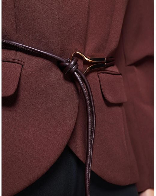 River Island Purple Cocoon Sleeve Tailored Blazer