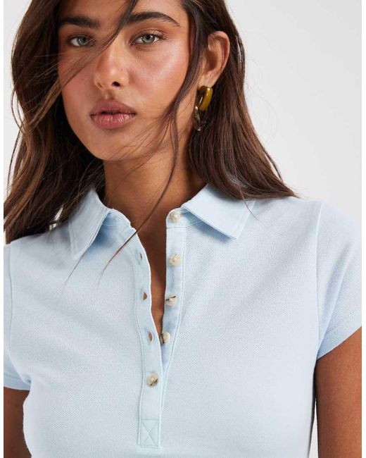 ASOS White Picquot Shrunken Polo Light