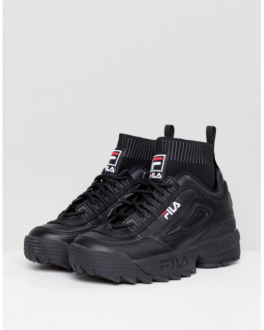 fila black and white disruptor