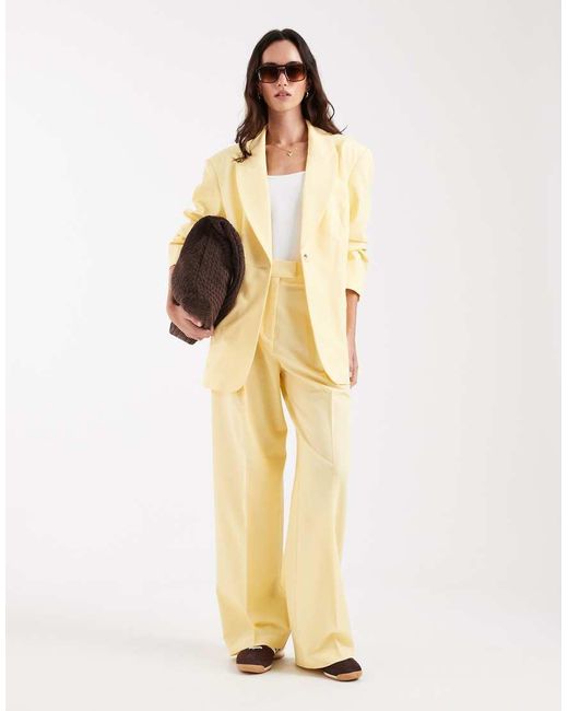 ASOS Elegante Oversized Blazer in het Natural