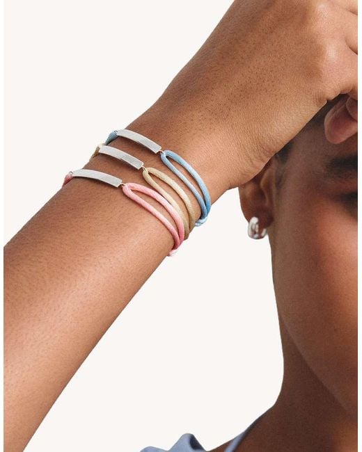 Thomas Sabo Natural Textile Bracelet Engravable Beige