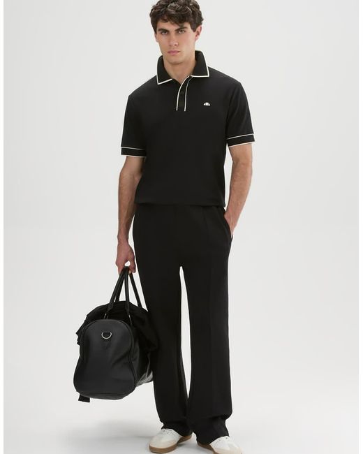 Ellesse Black Seldanta Polo for men