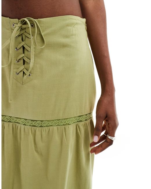 Bailey Rose Green Corset Waist Prairie Skirt