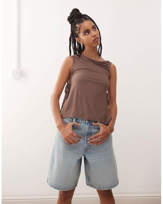 Collusion Blue Denim Loose Jort