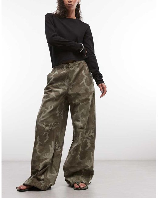 Weekday Multicolor Ripstop Wide Leg Pants