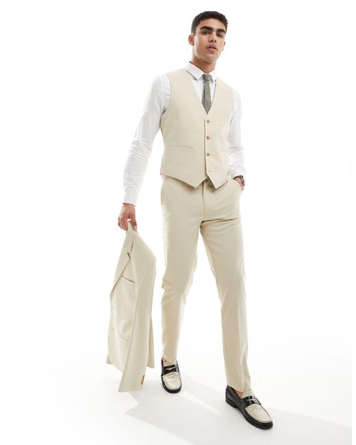 ASOS White Wedding Slim Suit Trouser for men