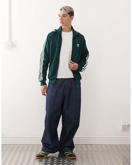 Adidas Originals Green Classic Track Top for men