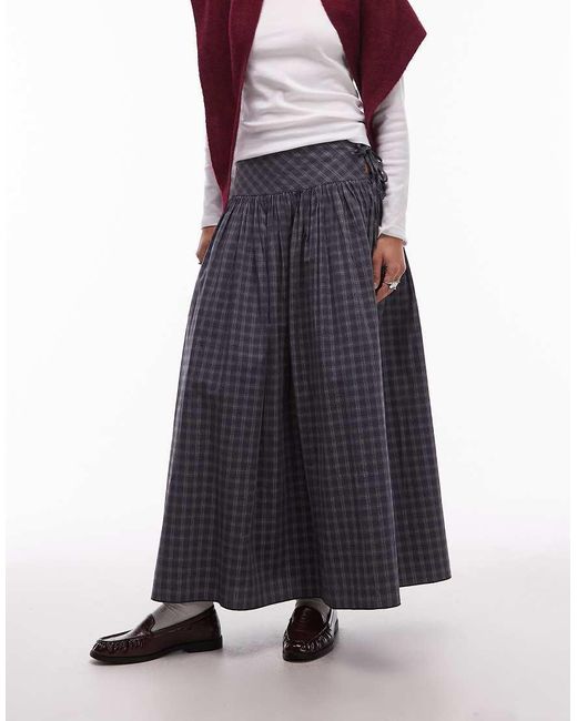 Collusion Blue Channel Detail Midi Skirt