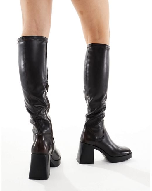 Schuh Blue Doja Chunky Knee Boots