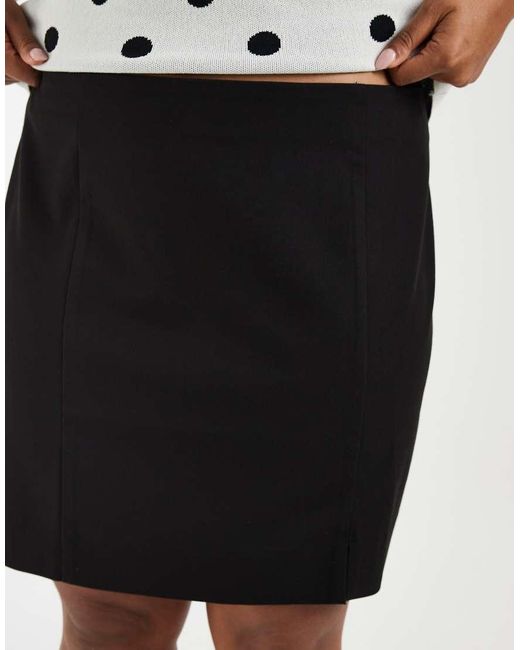 ASOS White Curve Mini Skirt With Split