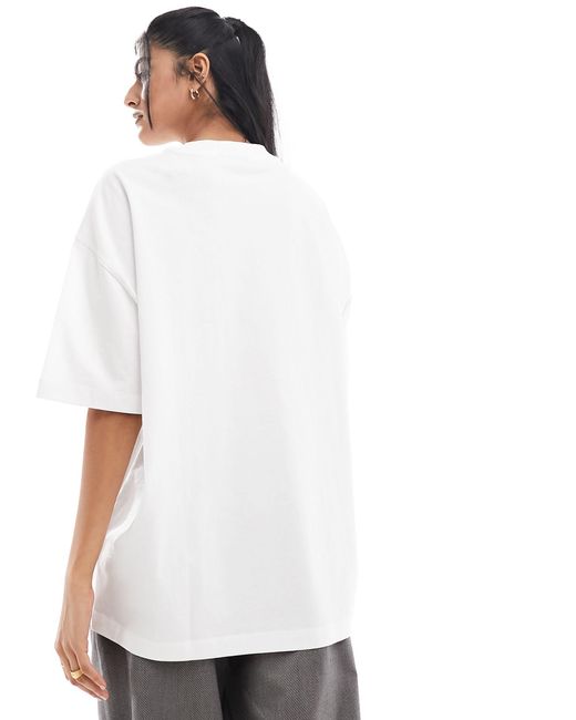 Camiseta blanca extragrande con estampado gráfico ASOS de color White