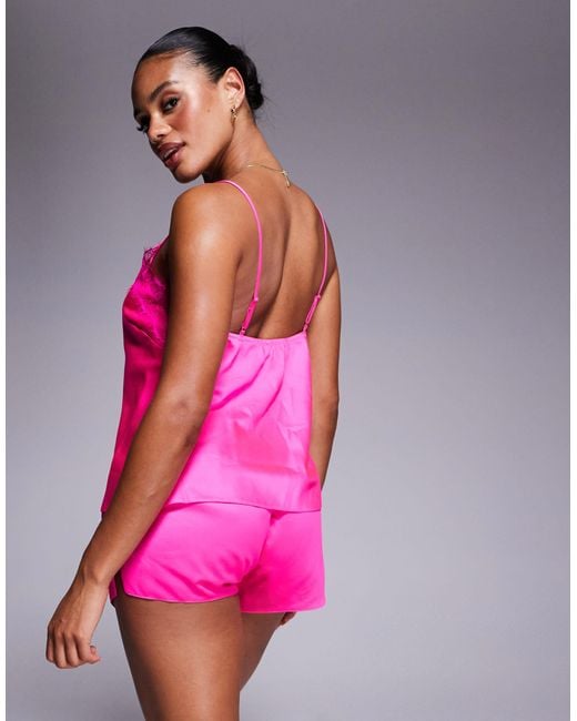 Ann Summers Pink – cerise – set aus satin