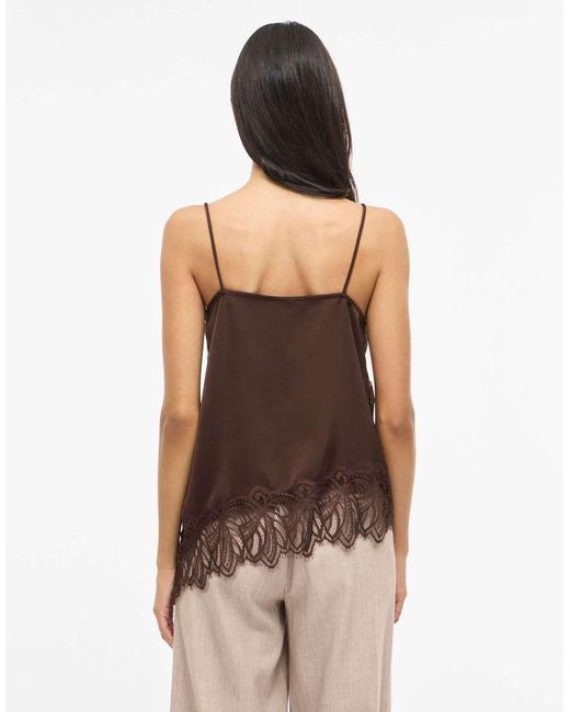 Vila Brown Strap Top