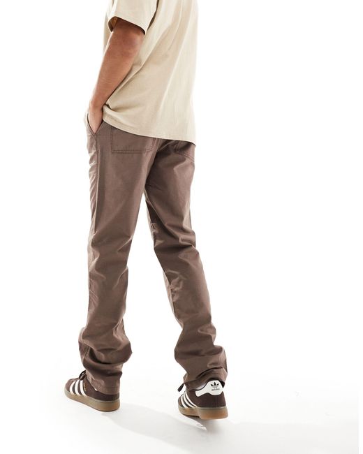 Pantalones marrón oscuro ASOS de hombre de color White