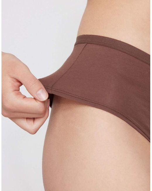 Tezenis Purple Cotton French Knickers