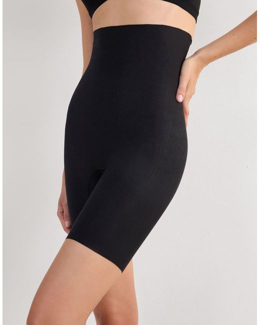 Intimissimi Black Light Shaping High-Waisted Cotton Shorts