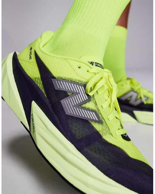 New Balance Green Fuelcell Rebel V5 Running Trainers