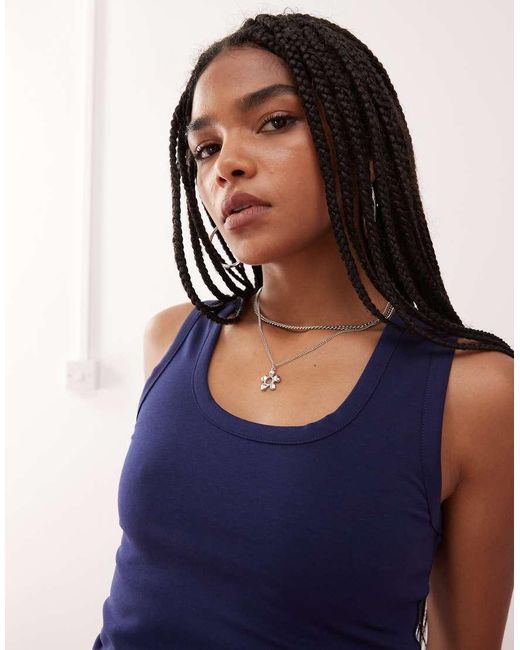 Collusion Blue Elevated Scoop Neck Vest