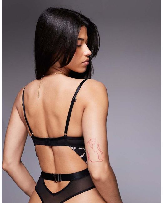 Ann Summers Black Dark Side Bodysuit