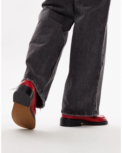 TOPSHOP Red – cole – loafer aus hochwertigem leder