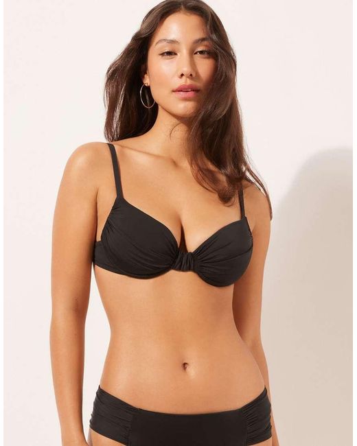 Calzedonia Black Padded Push-Up Bikini Top Indonesia