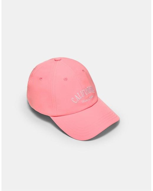 Stradivarius Pink California Cap