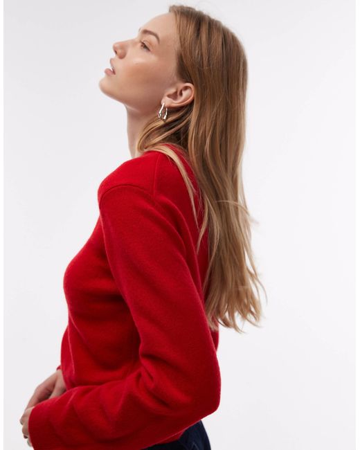 & Other Stories Women's Red Wool Mix Slim Fit Sweater