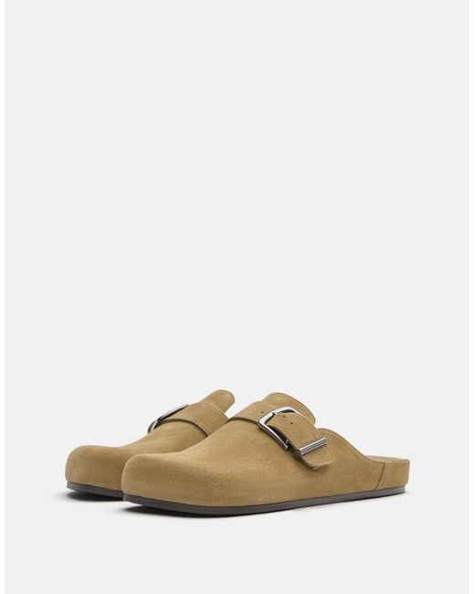 Pull&Bear Multicolor – leder-clogs