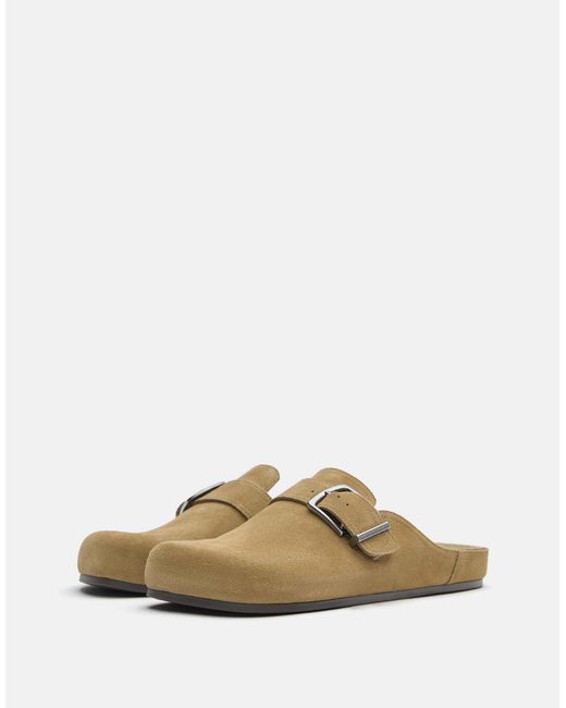 Pull&Bear Multicolor – leder-clogs